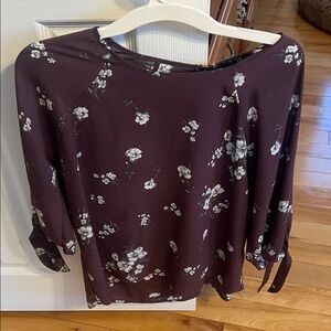 Floral Print Women's Top - Purple